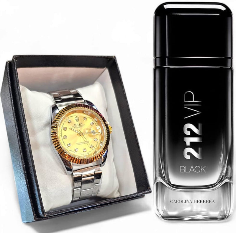 RELOJ ROLEX, 212 VIP BLACK MÁS OBSEQUIO